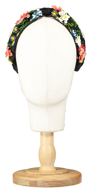 JENNIFER BEHR Black Embellished Jardin Headband