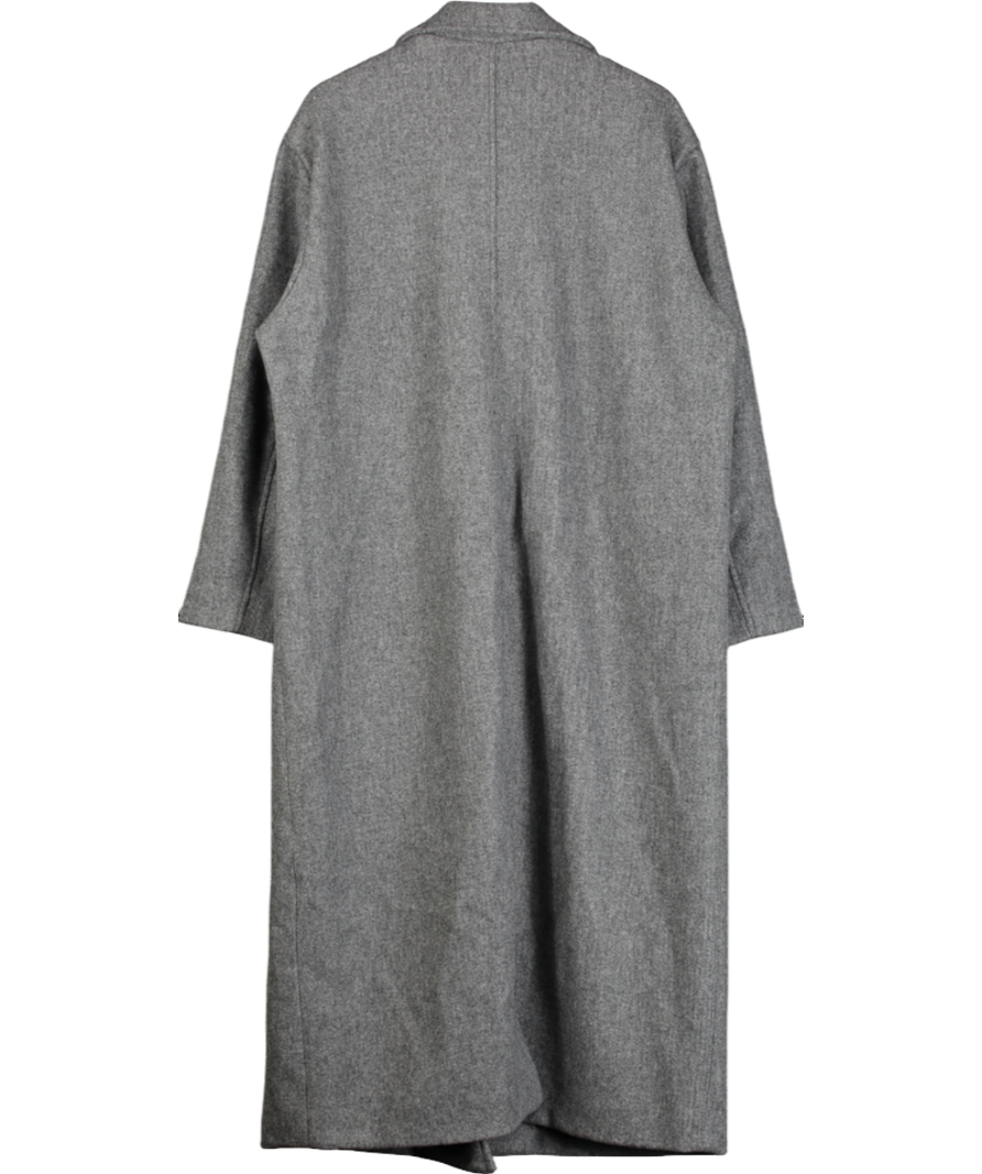 White Fox Grey Modern Edge Oversized Coat UK L/XL