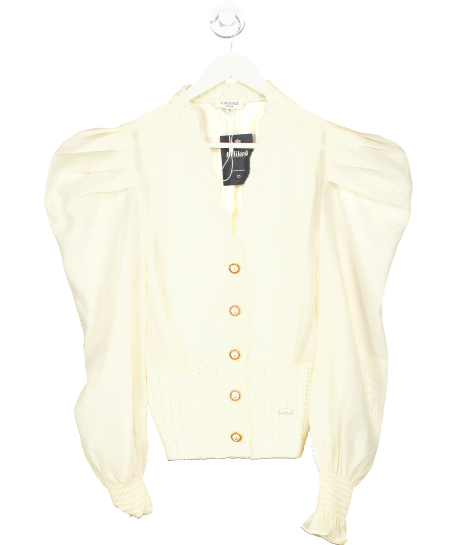 Jovonna London Cream Fen Cardigan UK S