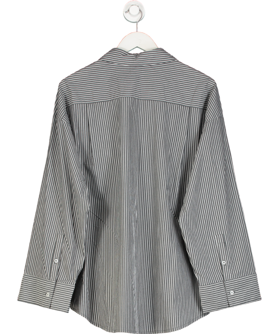 NA-KD Grey Oversized Cotton Shirt UK 8
