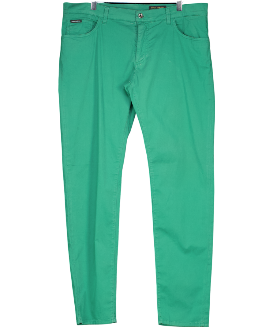 Dolce & Gabbana Green Skinny Trousers It 56 W39