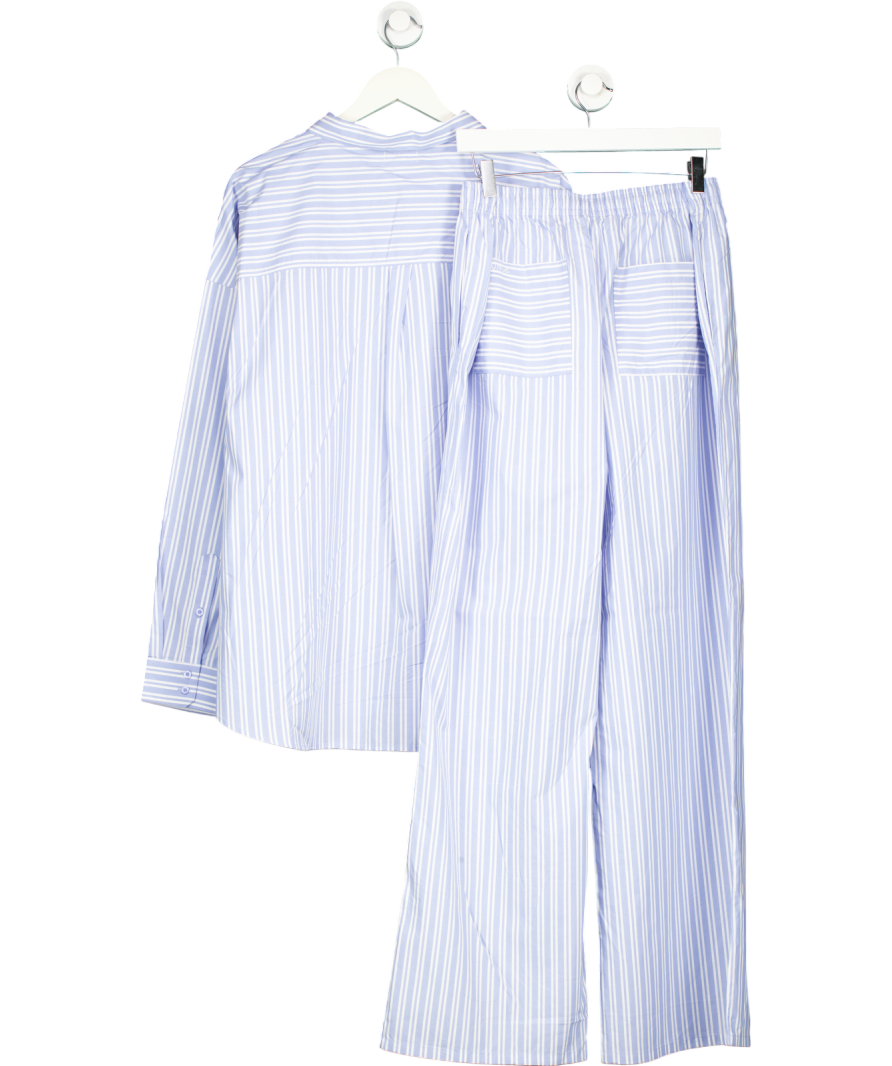 Lounge Blue Striped Shirt & Trouser Set UK XXL