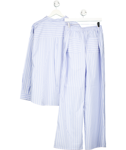 Lounge Blue Striped Shirt & Trouser Set UK XXL