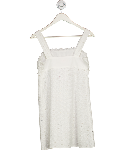 loretta caponi White Cotton Broderie Mini Dress UK XS