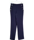 Sandro Blue Straight Leg Trousers UK 10