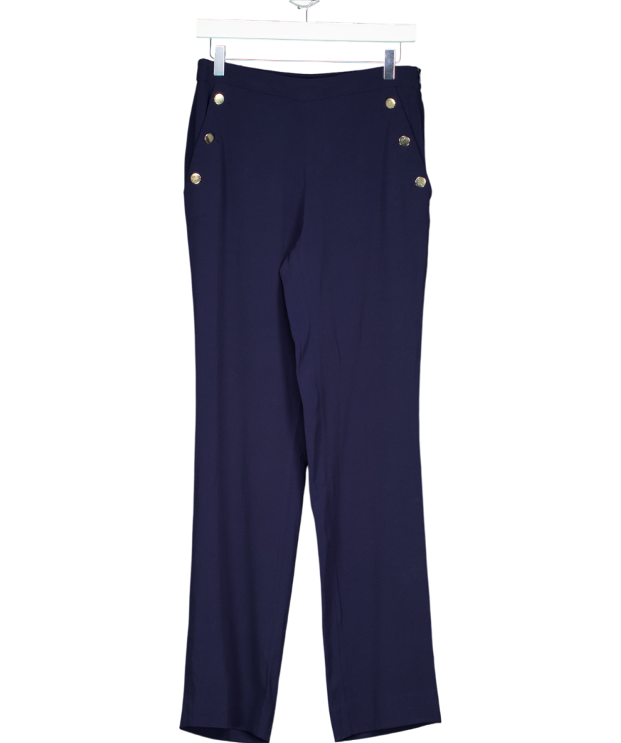 Sandro Blue Straight Leg Trousers UK 10