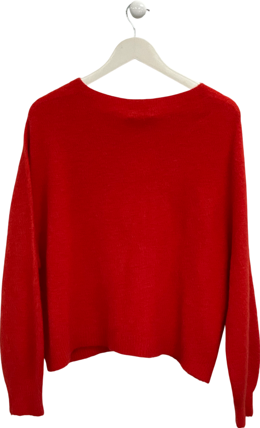 YLondon Orange Alpaca Jumper UK M