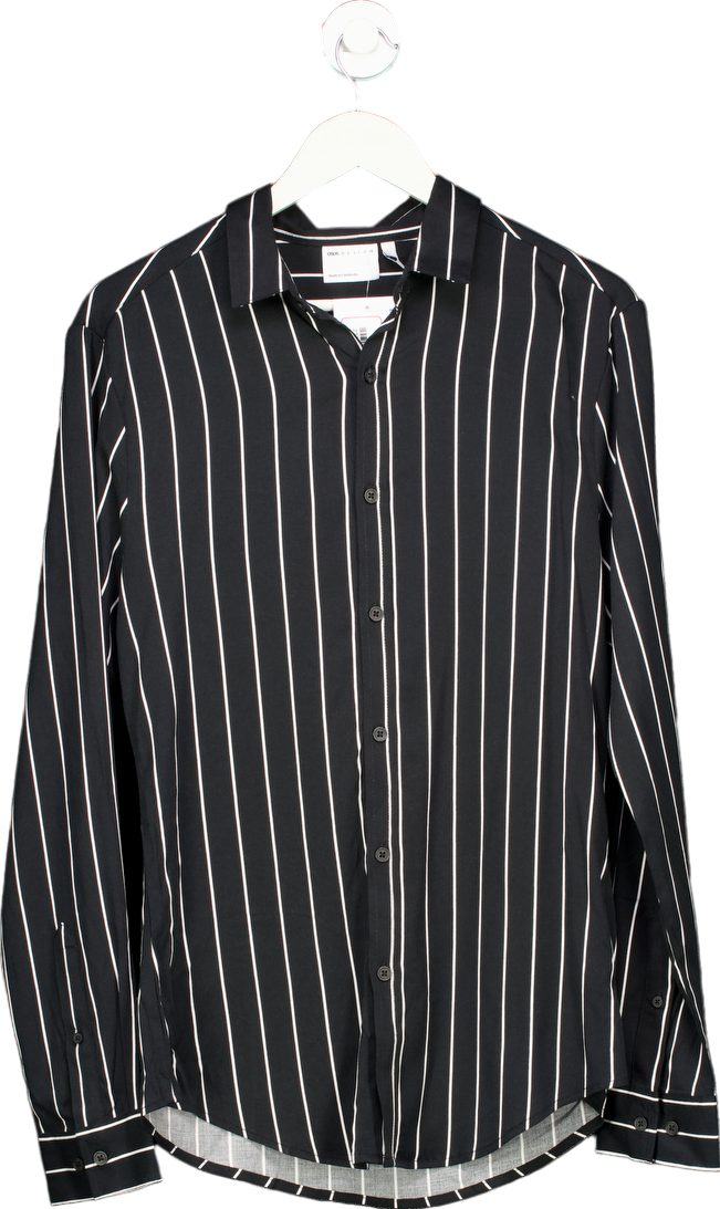 ASOS Black Striped Shirt UK M