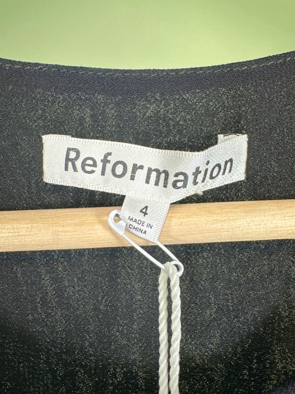 Reformation Black Woodson Dress 4 UK 8
