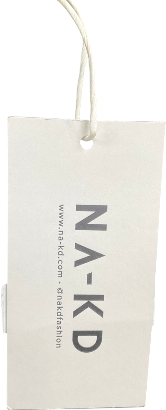 NA-KD Black Short Scarf Detailed Coat UK 8