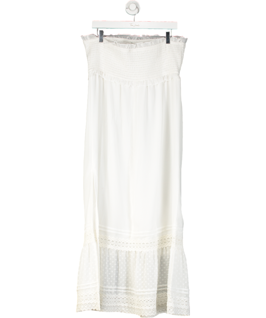 River Island White Bandeau Beach Dress UK L