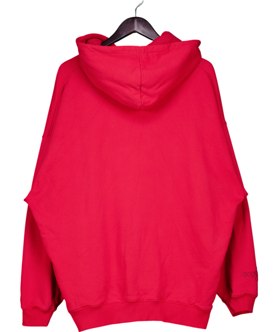 Bo + Tee Red Oversized Hoodie UK L