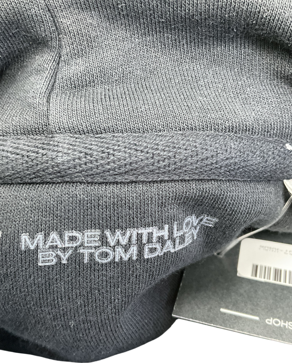 Made with love by Tom Daley Black Love Logo Hoodie UK M