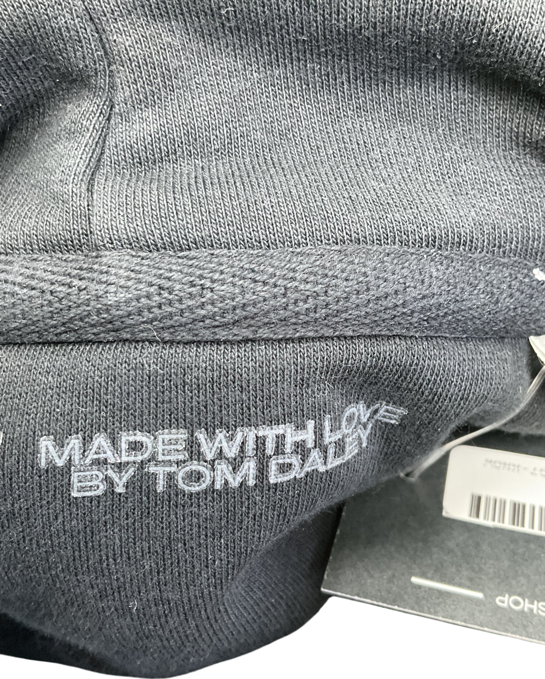 Made with love by Tom Daley Black Love Logo Hoodie UK M