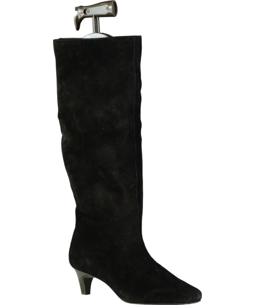 Next Black Straight Knee High Suede Boots UK 5 EU 38 👠