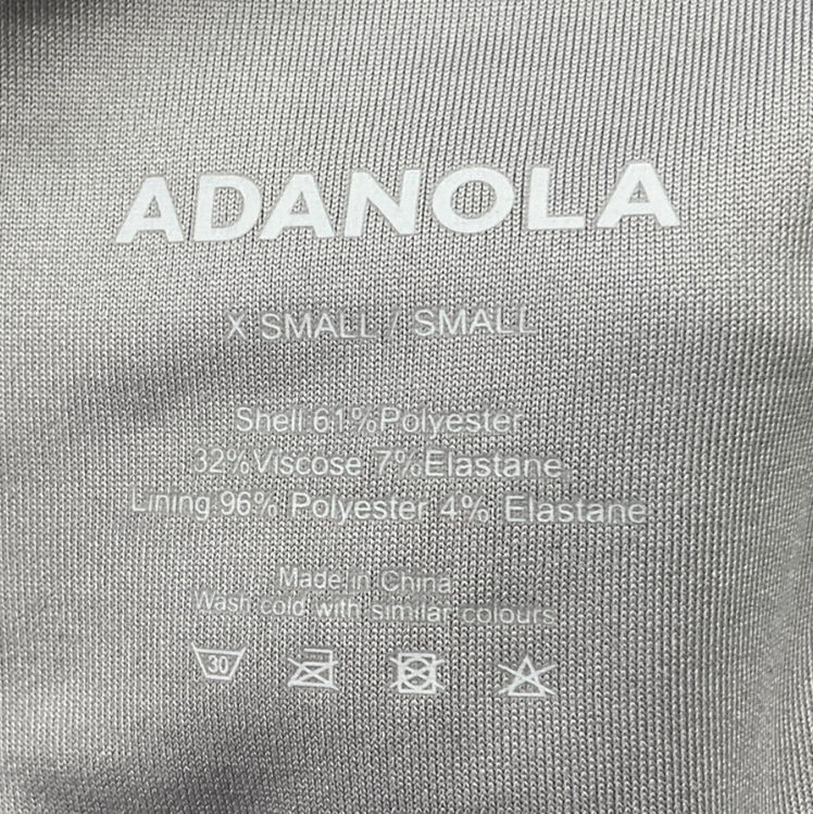 Adanola Grey Ribbed Racer Bra & Ribbed Thing UK XS/S