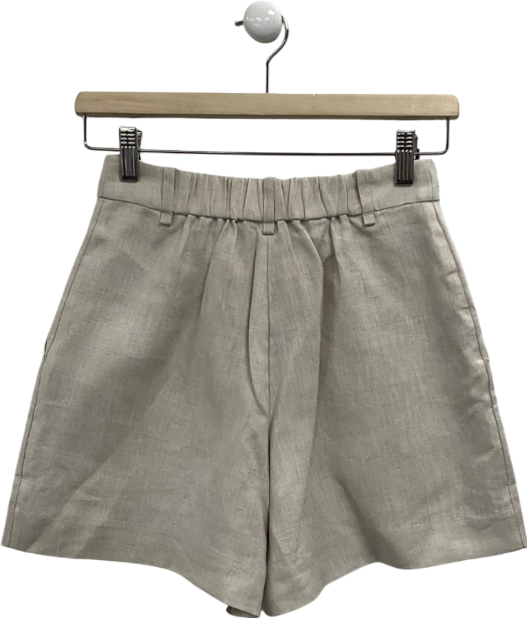 FOREVER NEW Beige Lainey Linen Shorts UK 6