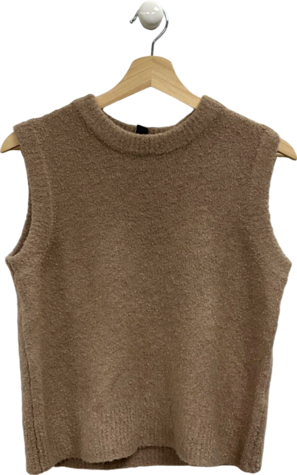 New Look Beige Sleeveless Knit Top UK M