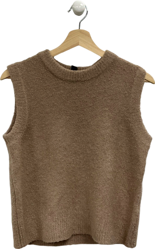 New Look Beige Sleeveless Knit Top UK M