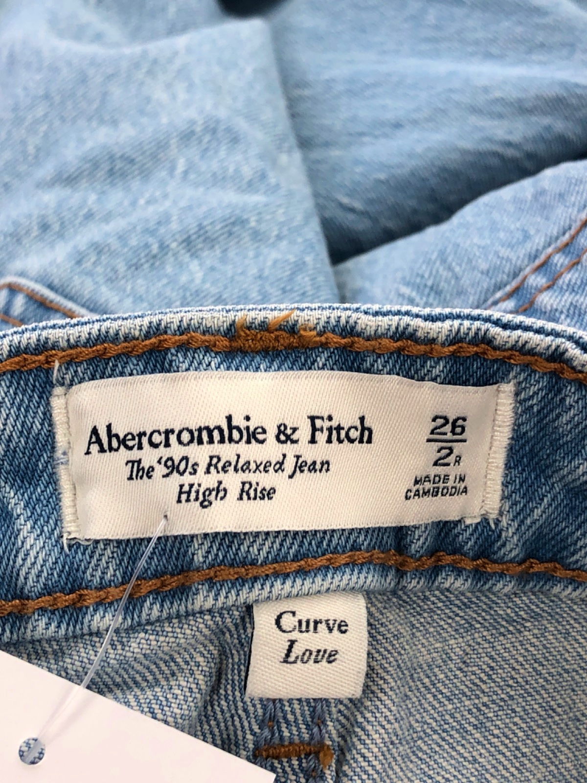Abercrombie & Fitch Blue '90s Relaxed High Rise Jeans UK 8