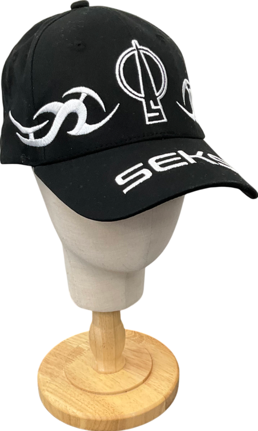 Seks Black Embroidered Baseball Cap One Size