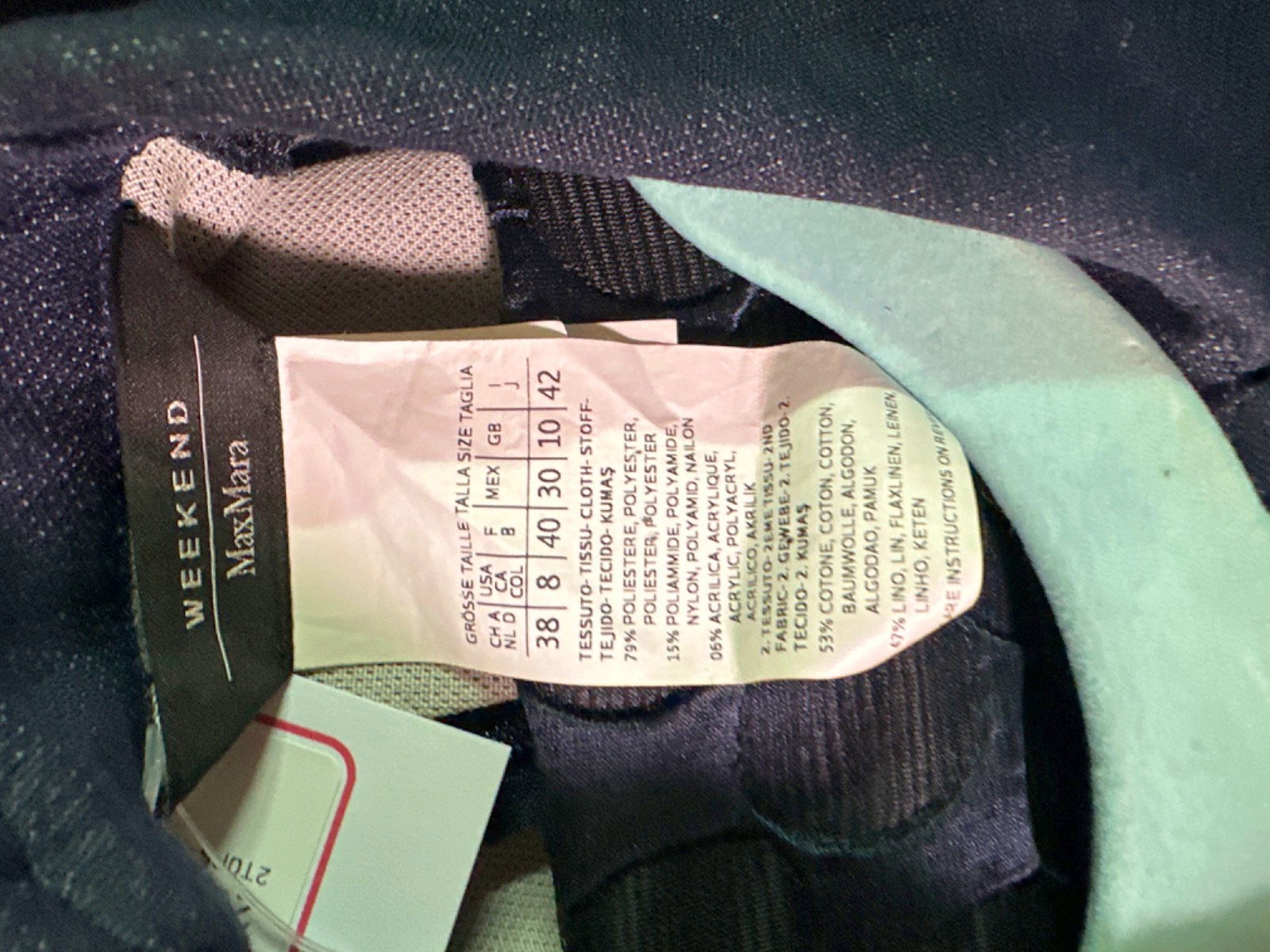 Max Mara Navy Weekend Top Size UK 10