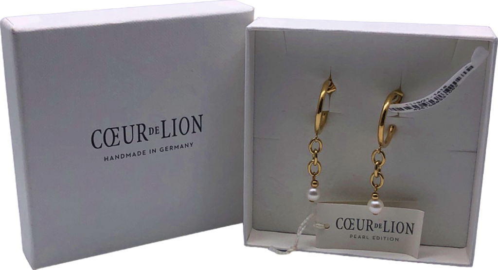 COEUR DE LION Gold Pearl Edition Hoop Earrings