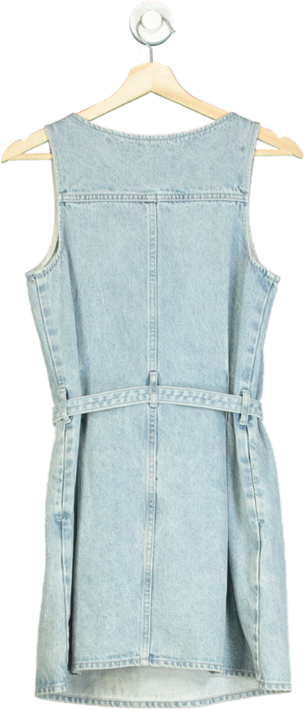 Self-Portrait Light Blue Embellished Denim Dress UK 8