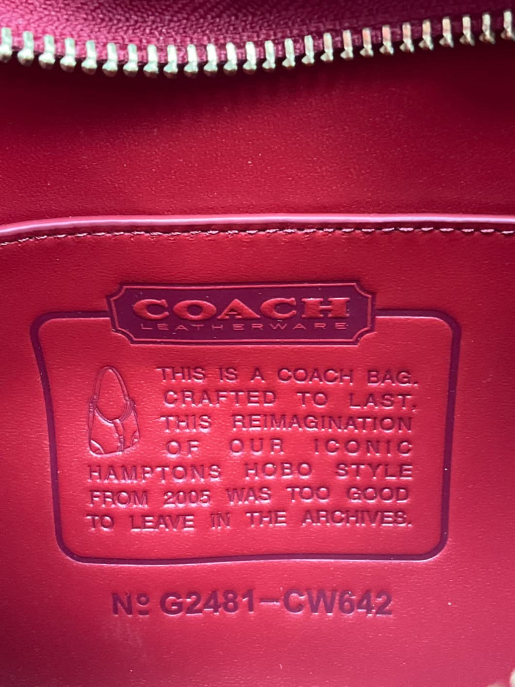 Coach Red Leather Shoulder Bag