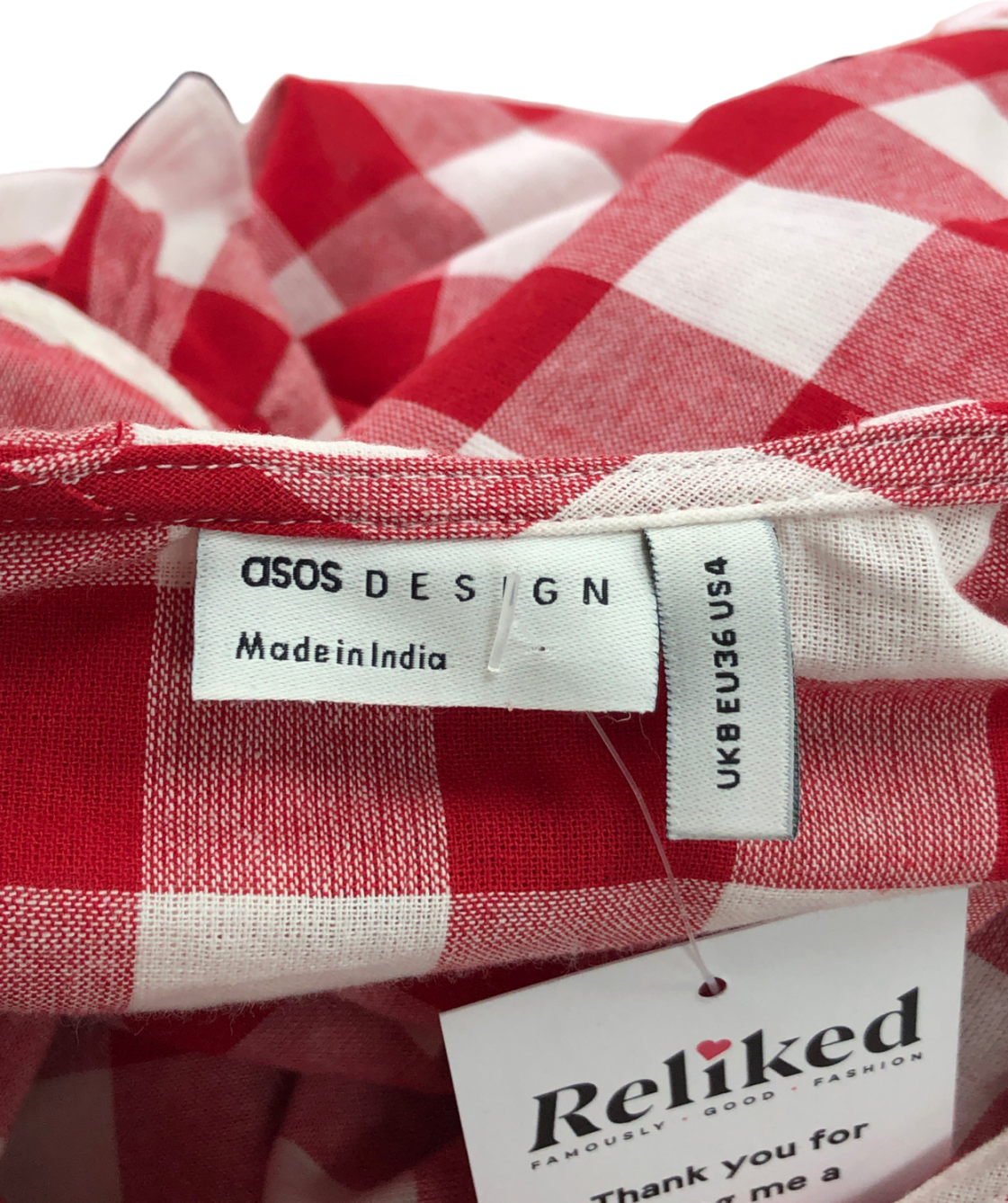 ASOS Red Oversized Frill Collar Blouse UK 8