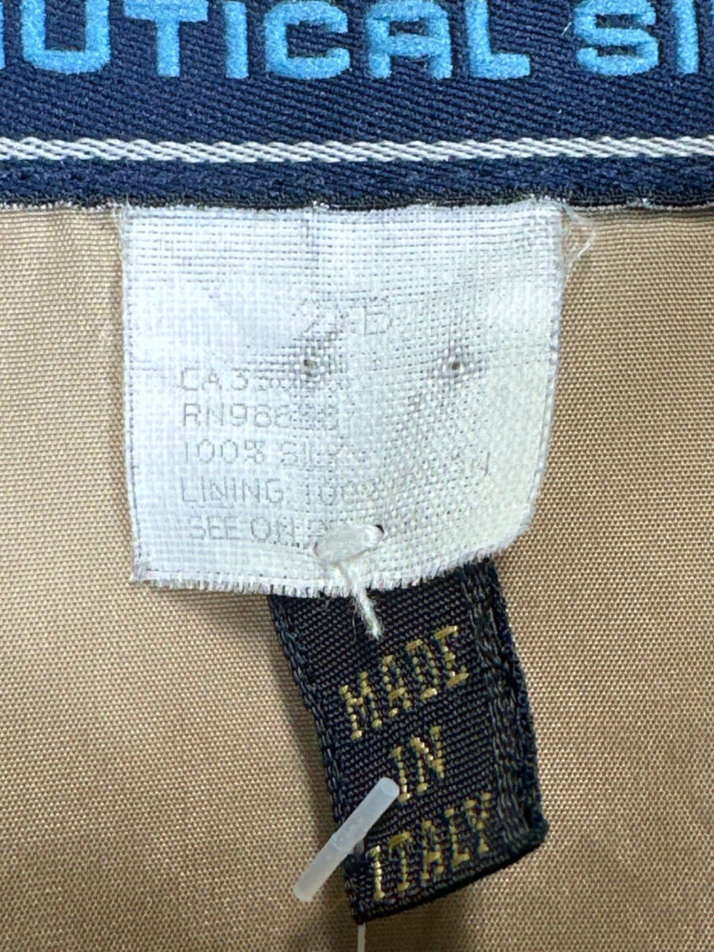 Paul & Shark Beige Nautical Silk Yachting Jacket UK XXL