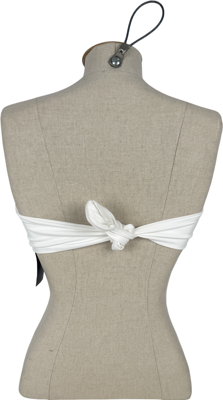 4th & Reckless White Gold Hardware Bandeau Bikini Top UK 8