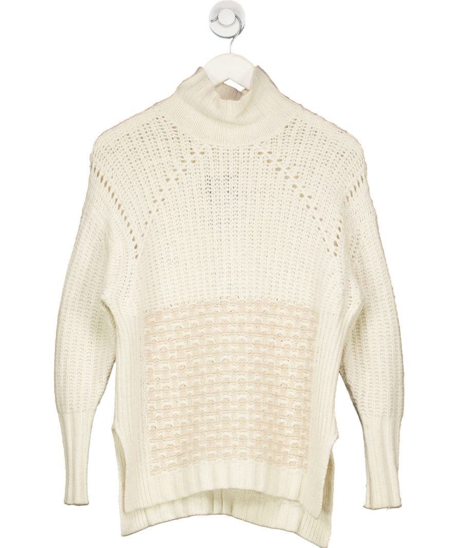 REISS Cream Emma Chunky Ribbed Jumper UK XS