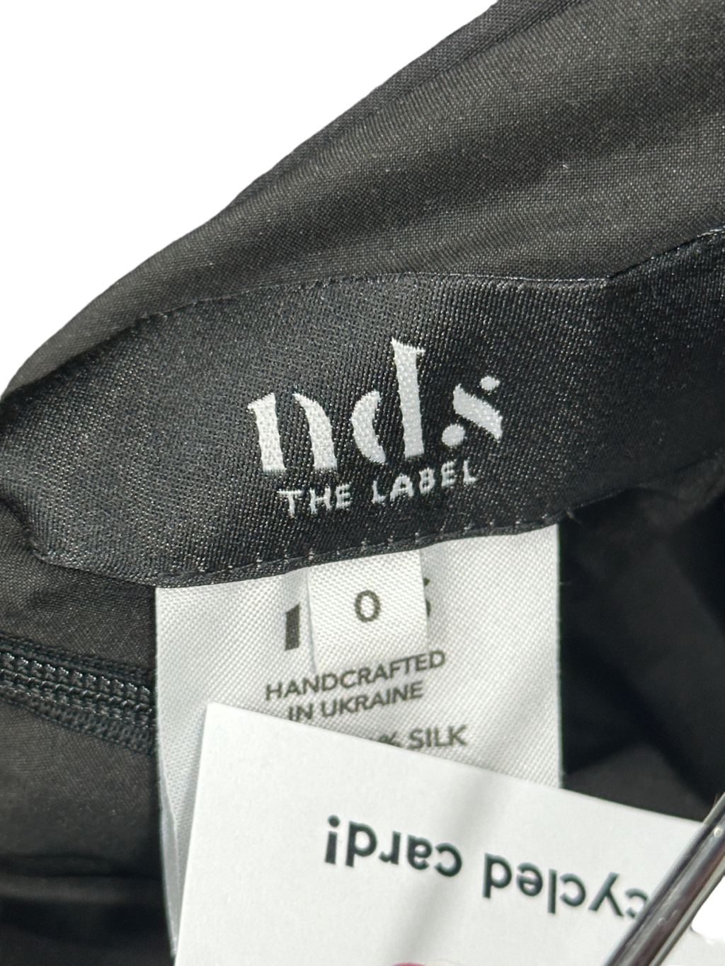 nds The Label Black Ruched Strapless Dress UK 10