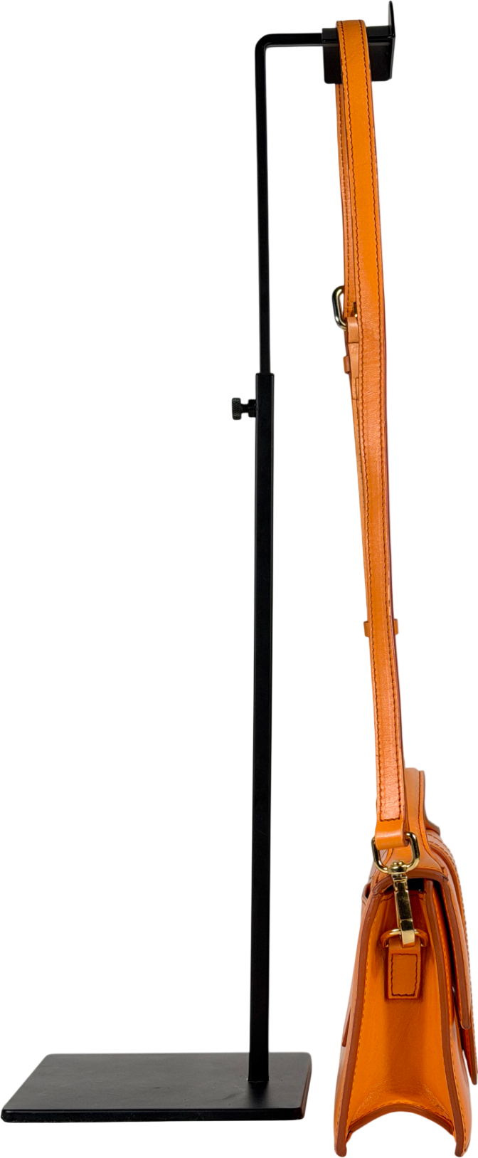 JACQUEMUS Orange Leather Le Grand Bambino Top-handle Bag