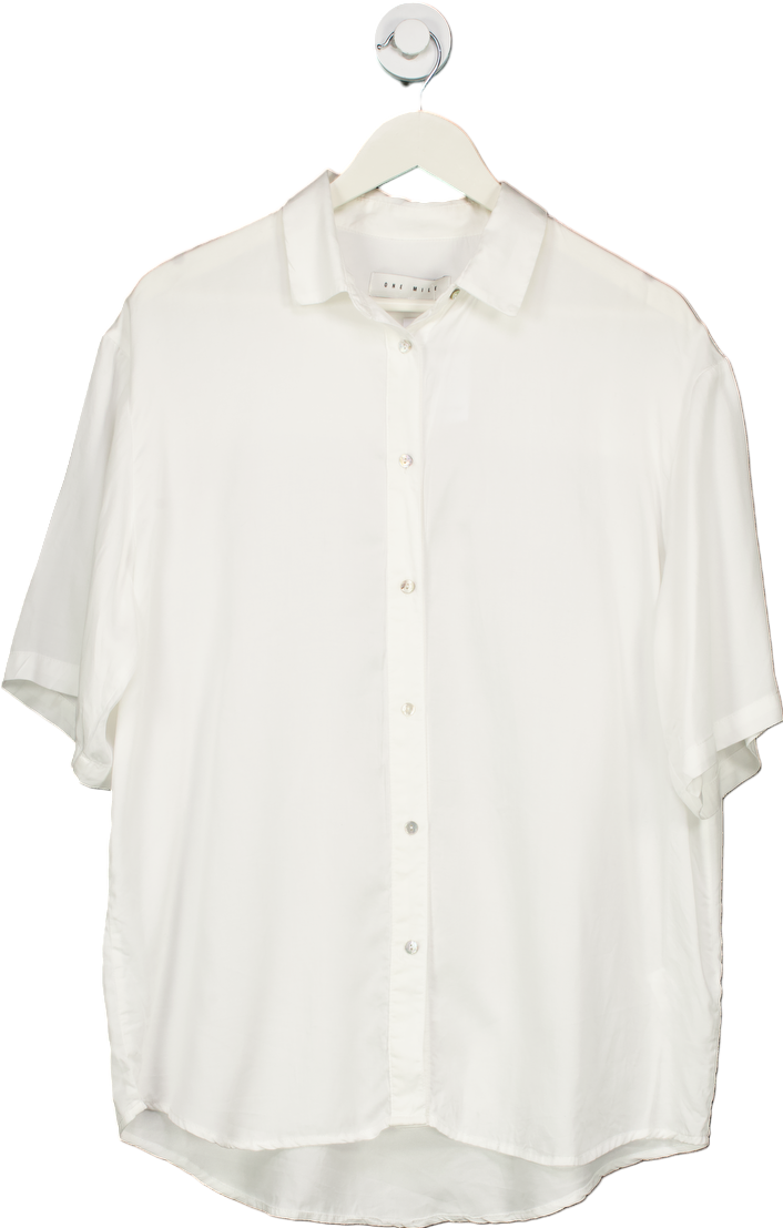 One Mile White Relaxed Shirt UK M