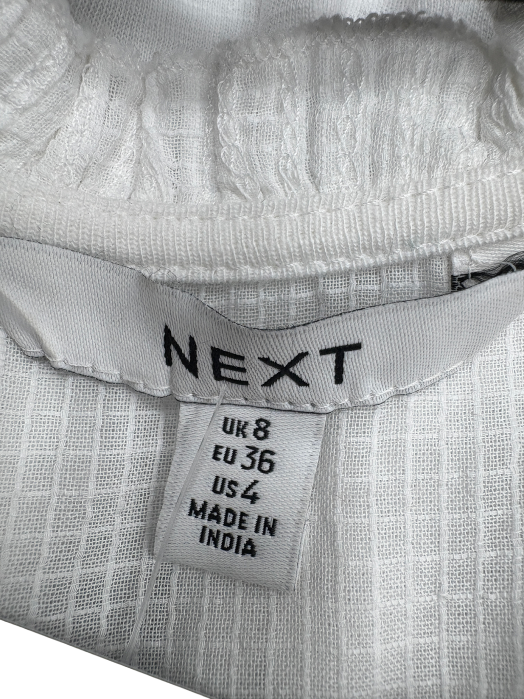 Next White Embroidered Sleeveless Top UK 8