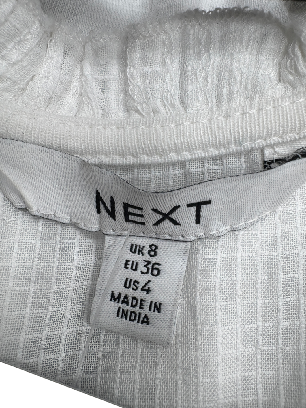 Next White Embroidered Sleeveless Top UK 8