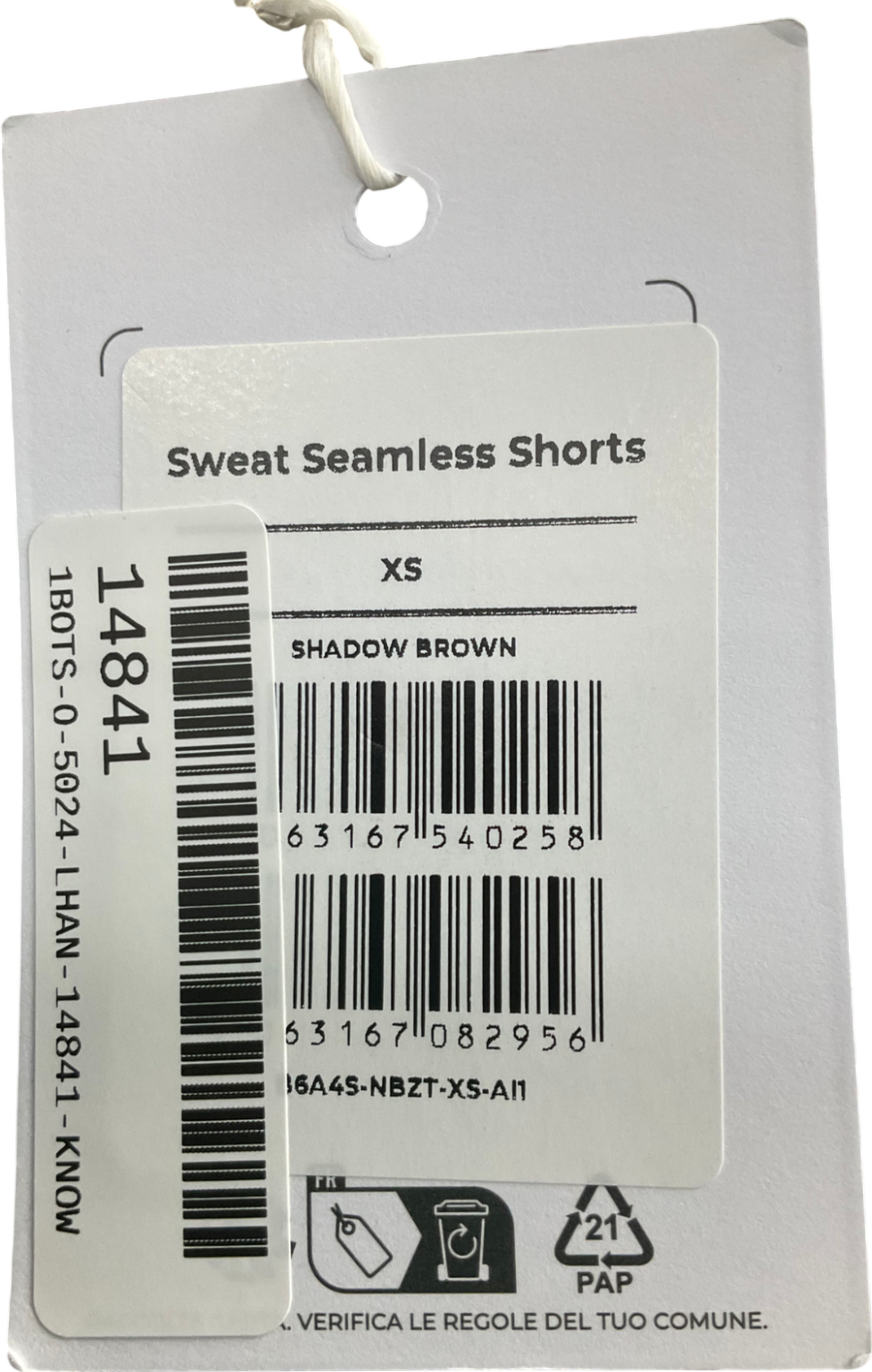 gymshark Brown Sweat Seamless Shorts UK XS