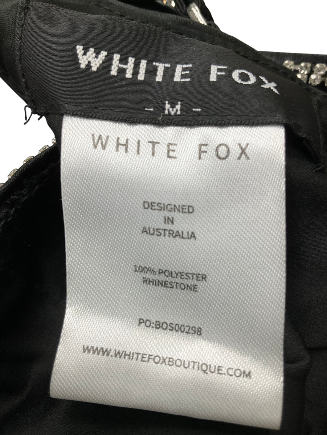 White Fox Black Rollercoaster Top UK M