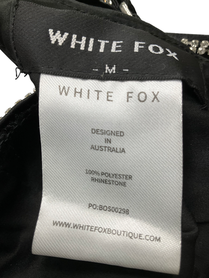 White Fox Black Rollercoaster Top UK M