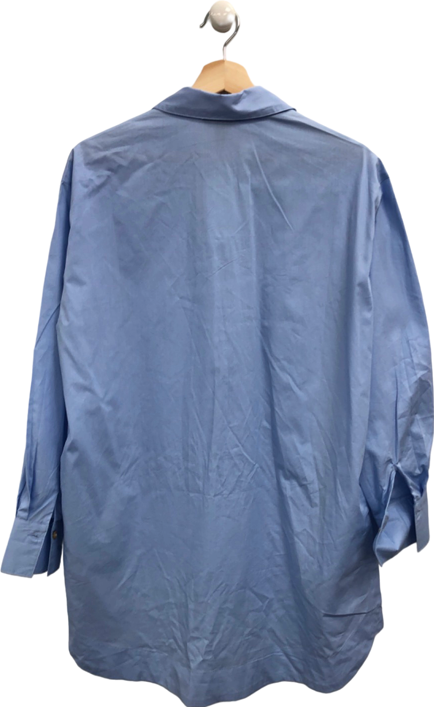 New Look Light Blue Poplin Oversized Shirt UK 6