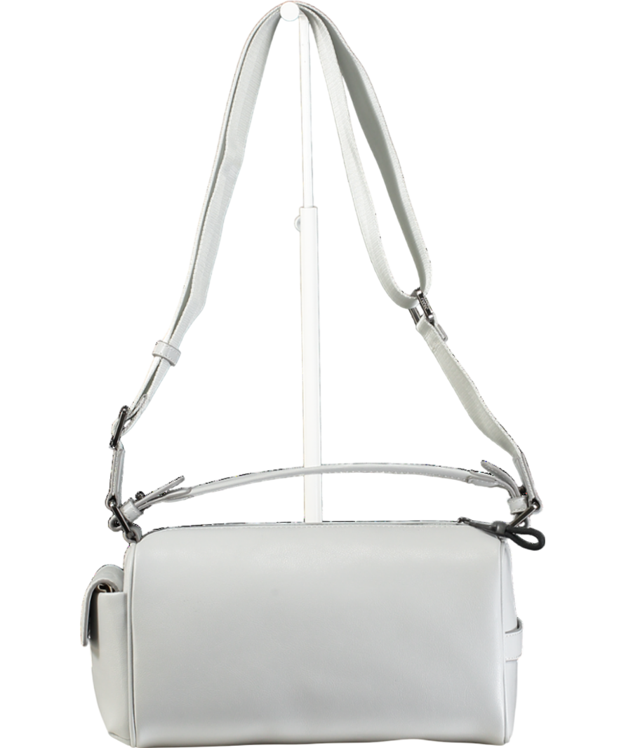 Pedro Grey Leather Messenger Bag One Size