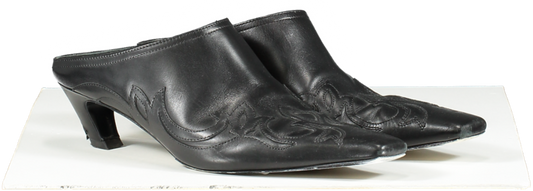 Khaite Black western Leather Mules UK 6.5 EU 39.5 👠