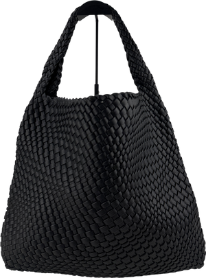 NA-KD Black Soft Woven Tote One Size