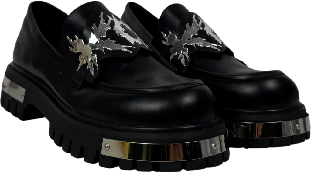 Koi Footwear Black My Metal Men's Loafers UK 9 EU 43 👞