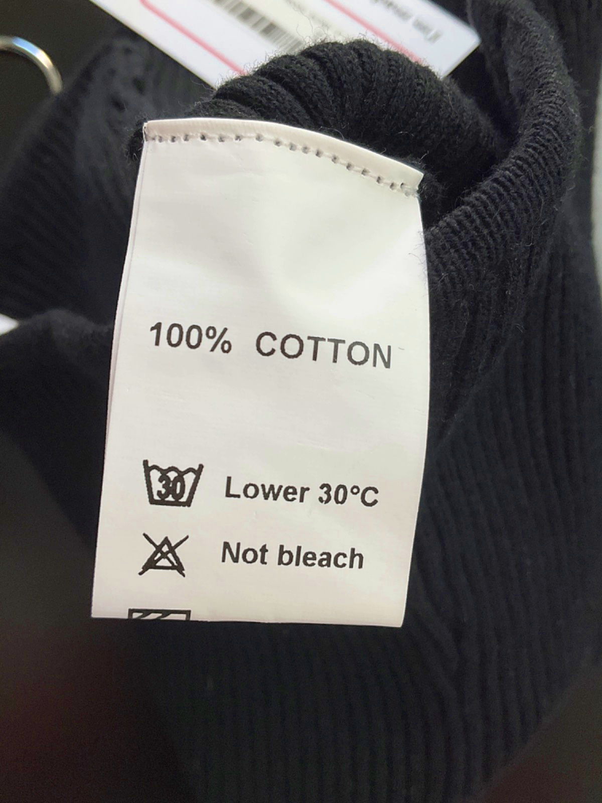 SNDYS Black Ribbed Tube Top UK XS