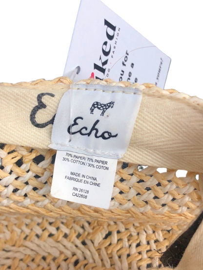 Echo Beige Woven Straw Baseball Cap M