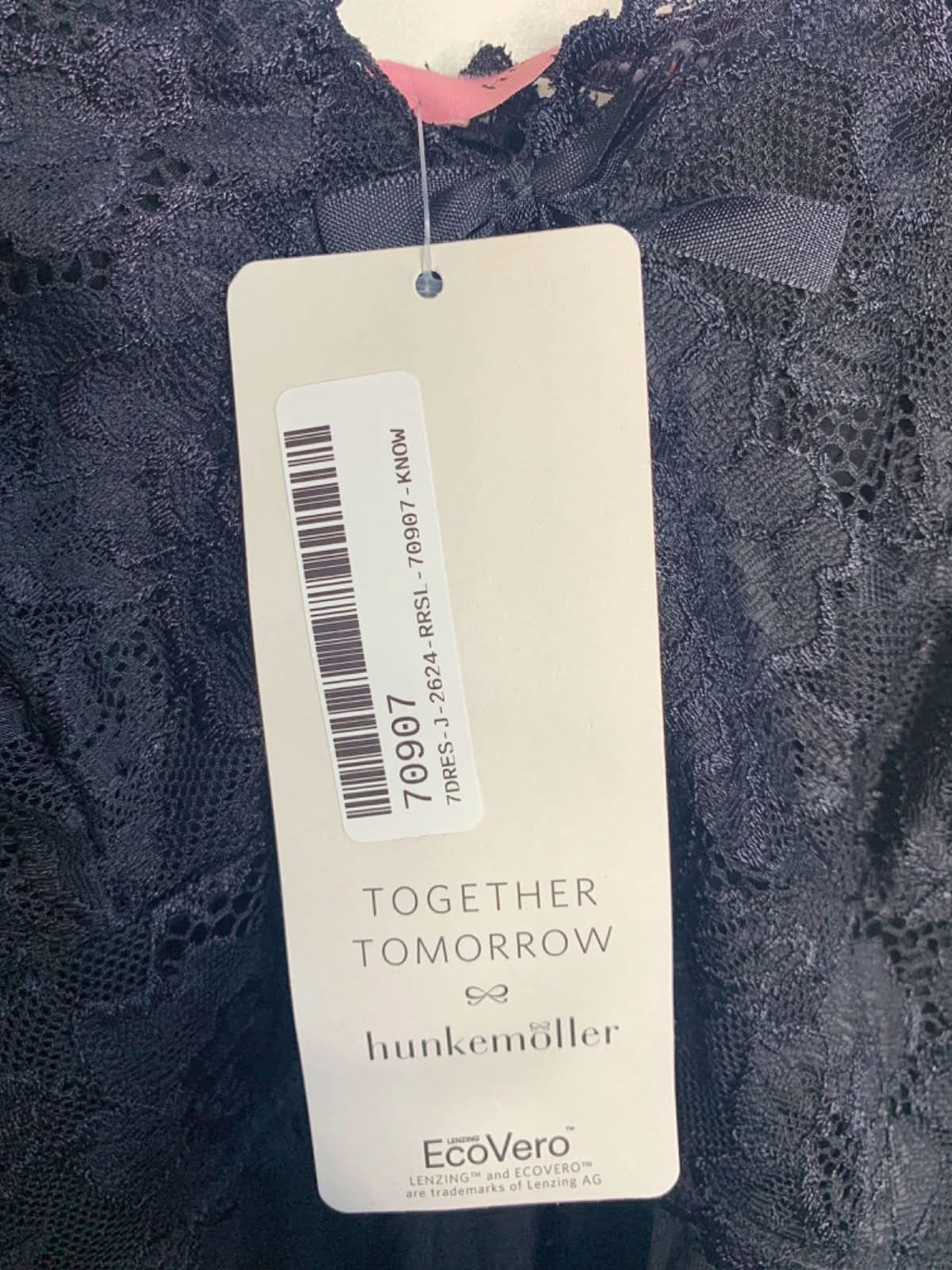 Hunkemöller Black 3D Lace Slip Dress SZ  M