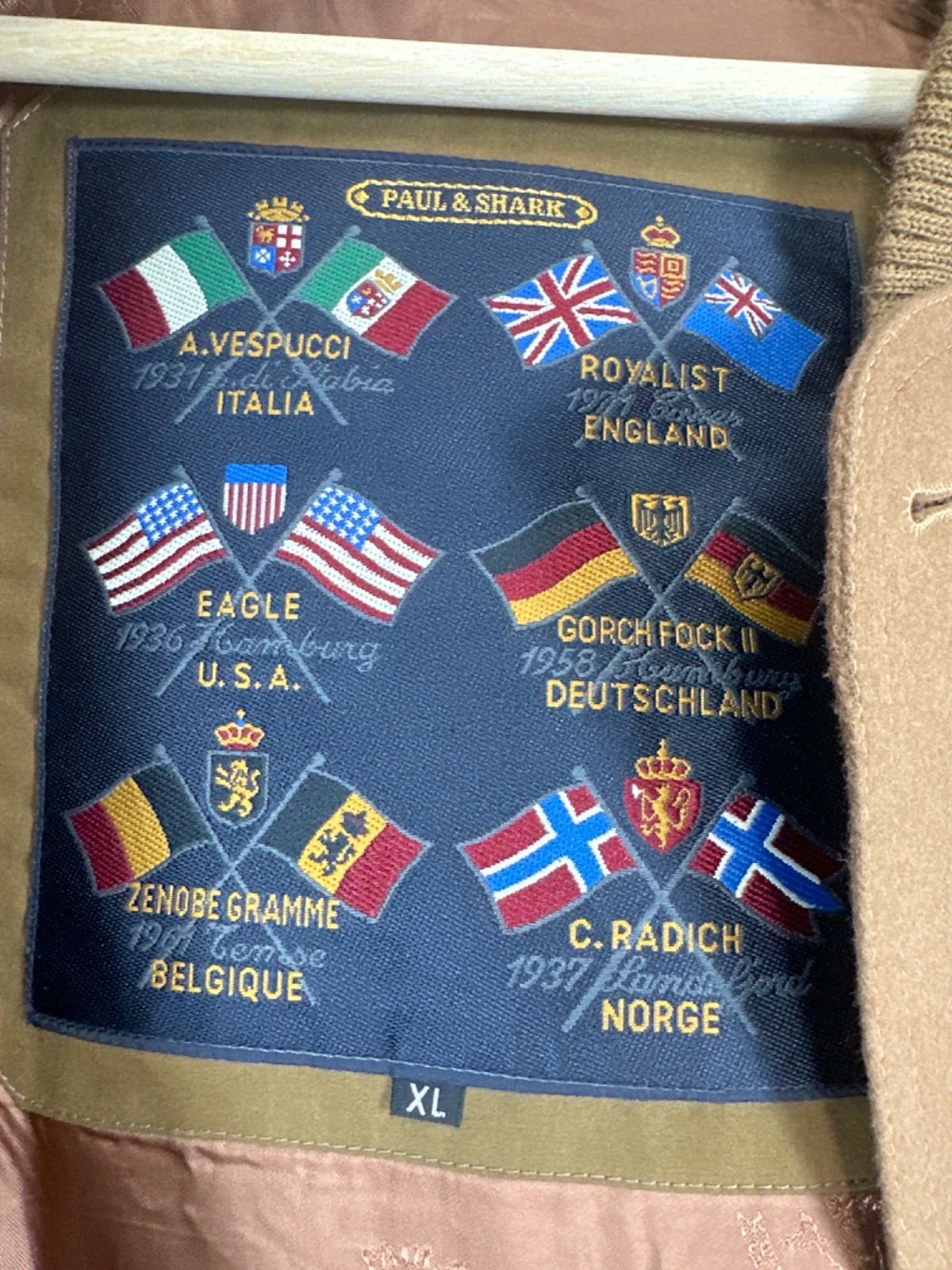 Paul & Shark Brown Wool and Cashmere Jacket UK XL